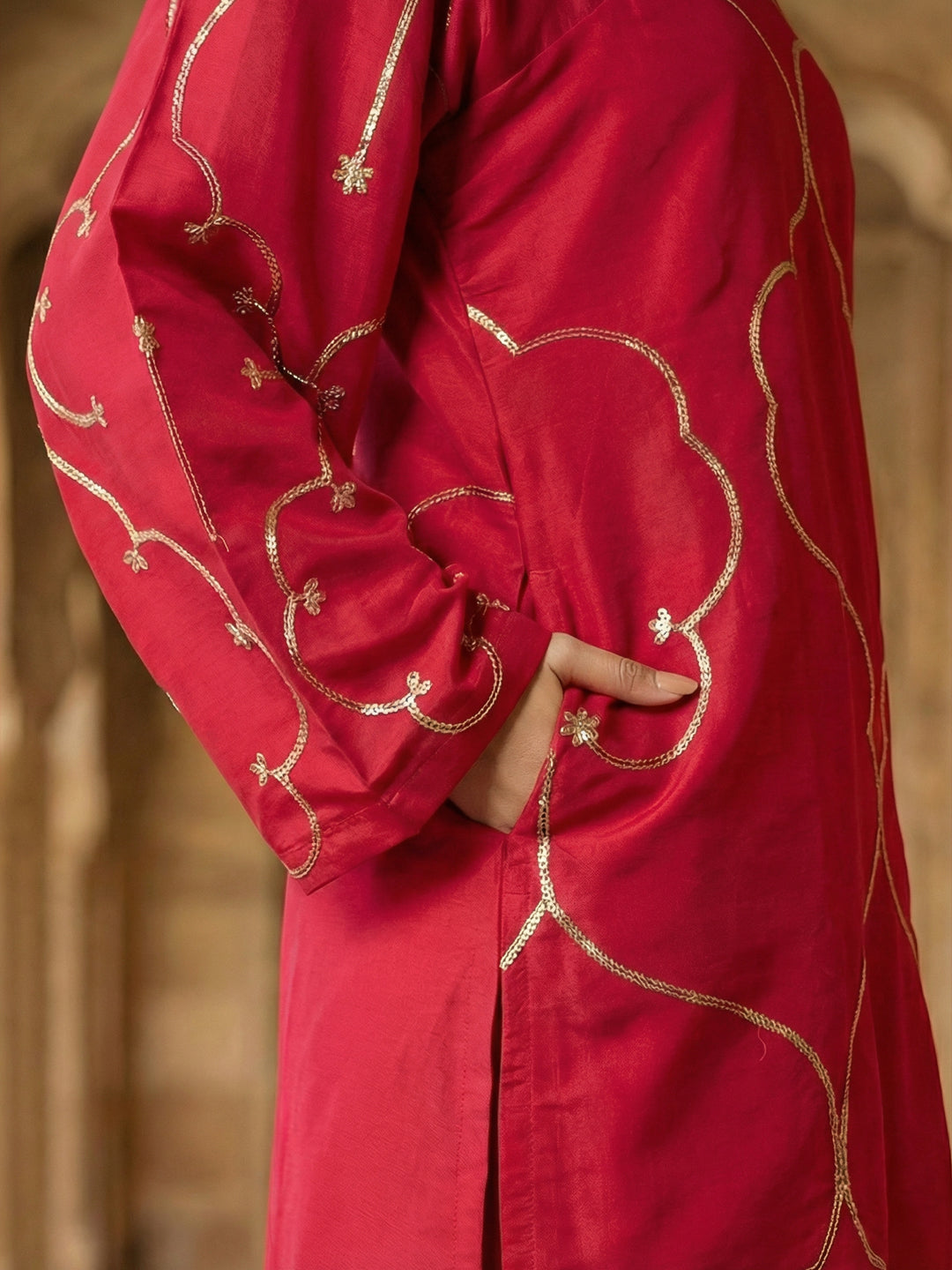 Rich Pink Straight Kurta sets
