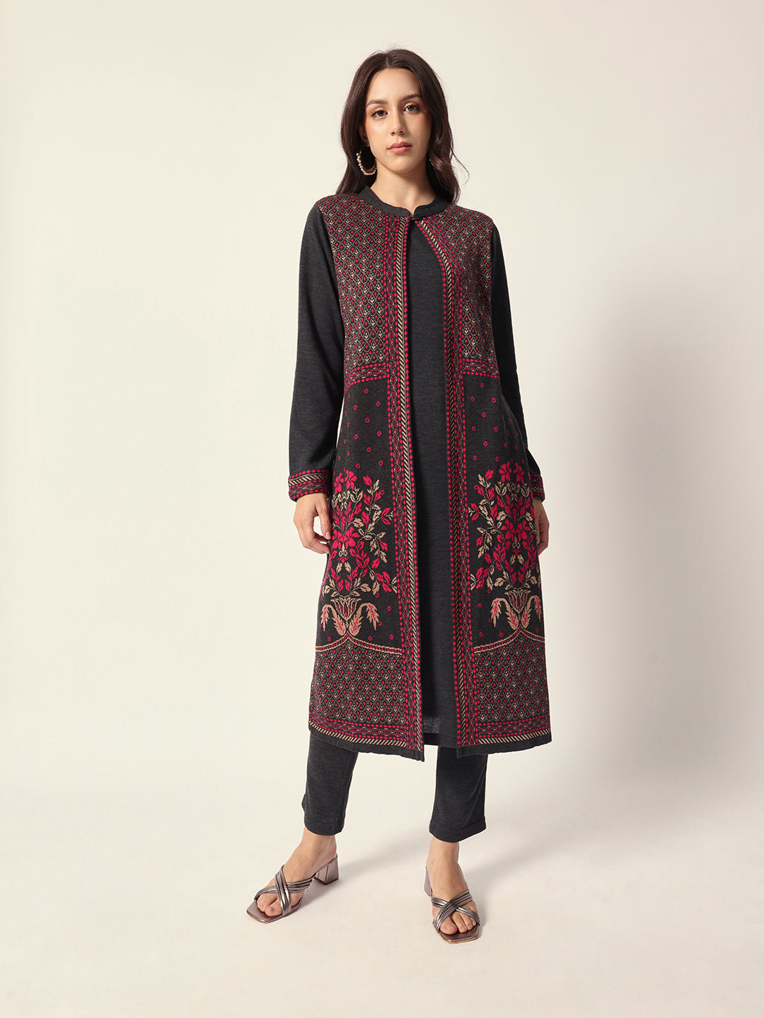 Woven Design Jacquard Kurta Straight Fit Kurta