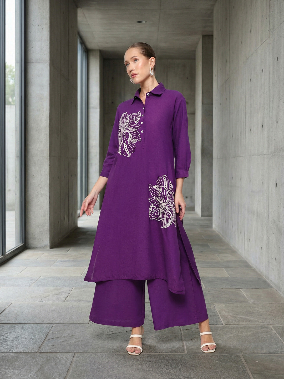 Comfy Purple A Line Kurta sets