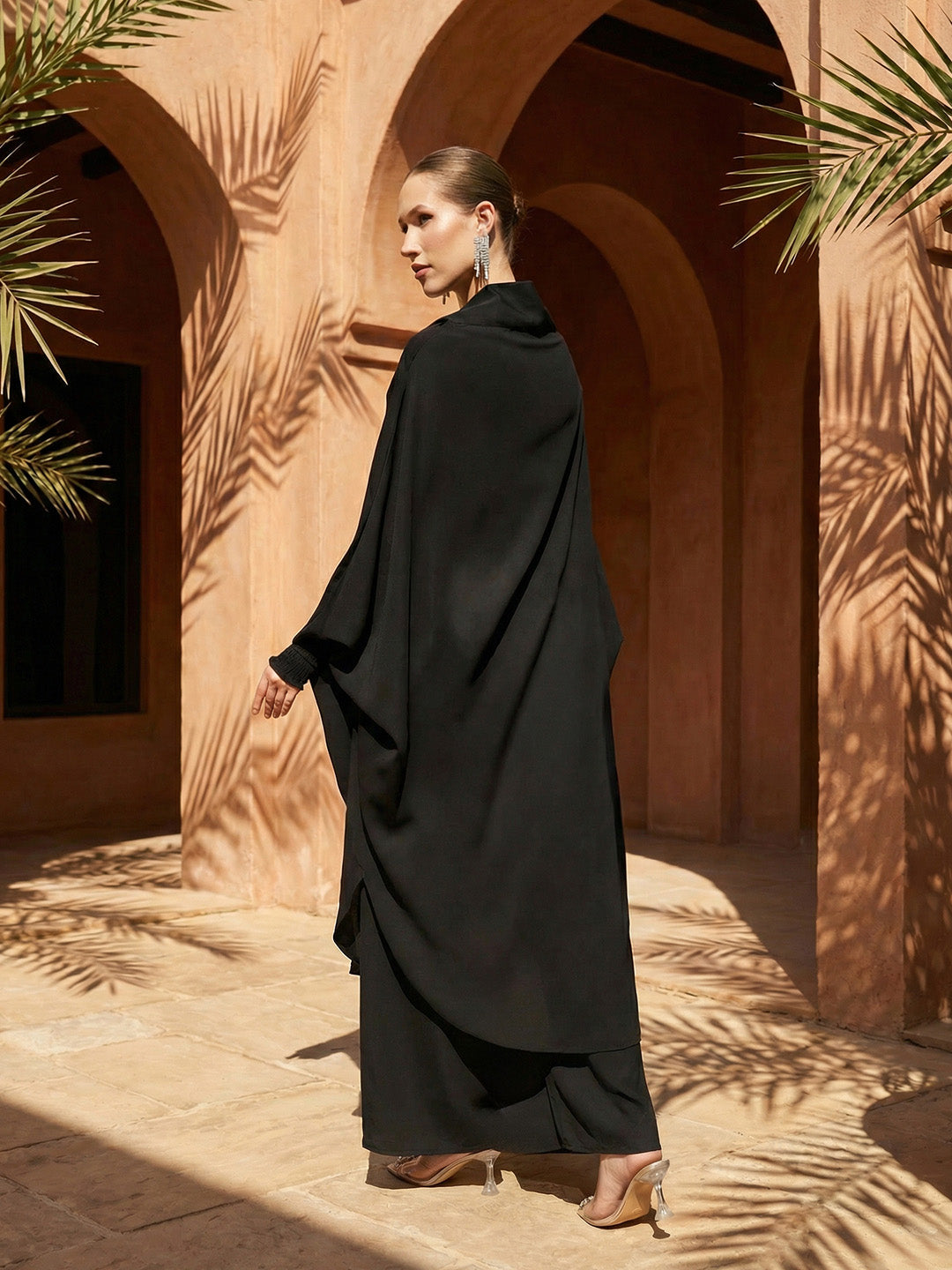 Rich Black Relaxed Abaya