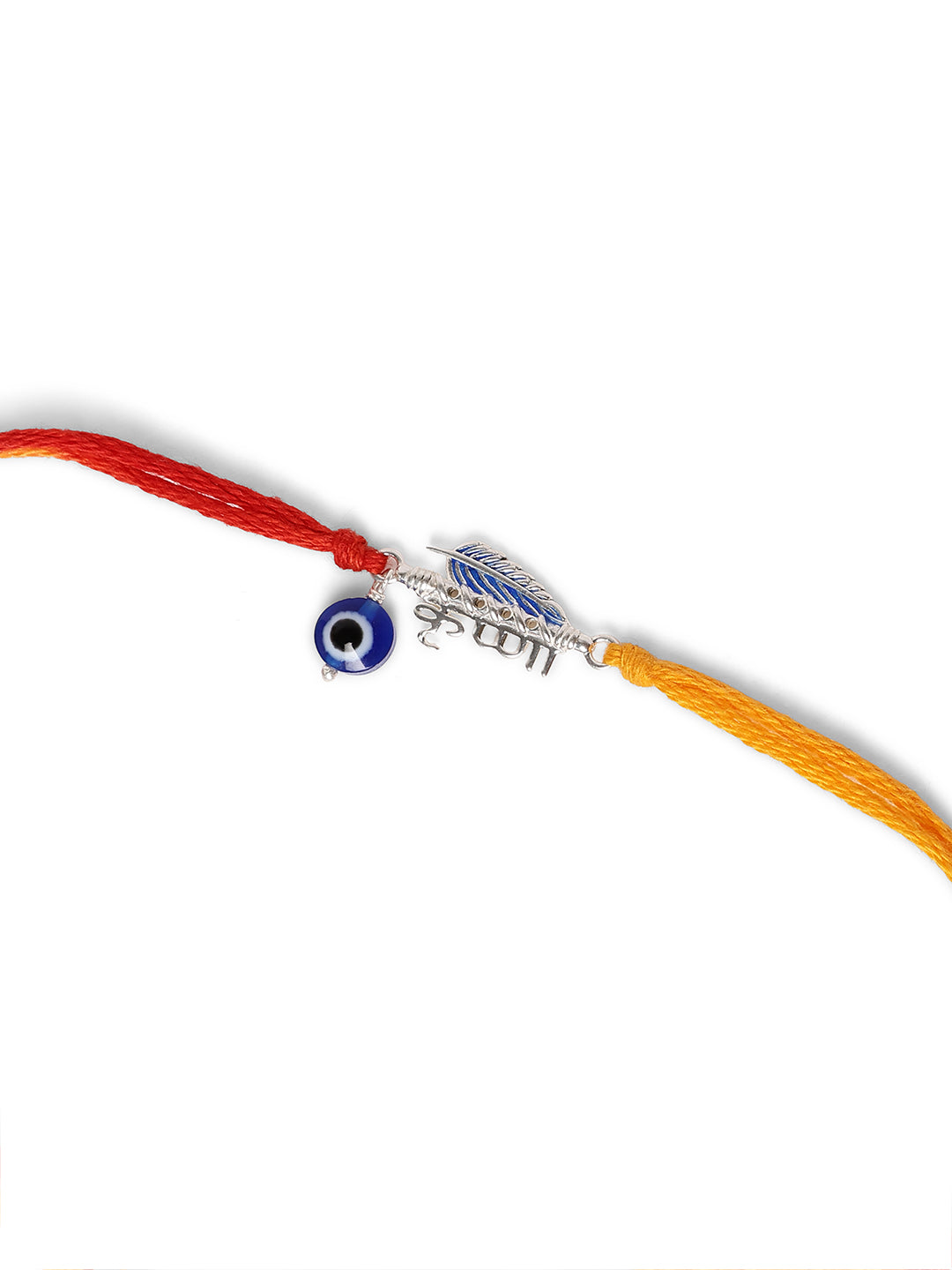 925 Silver Blue Colour Silver Plated Rakhi