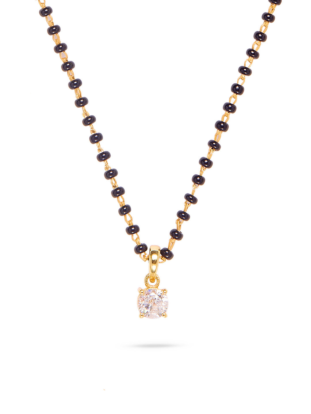 925 Silver Gold Plated Zircon Mangalsutra