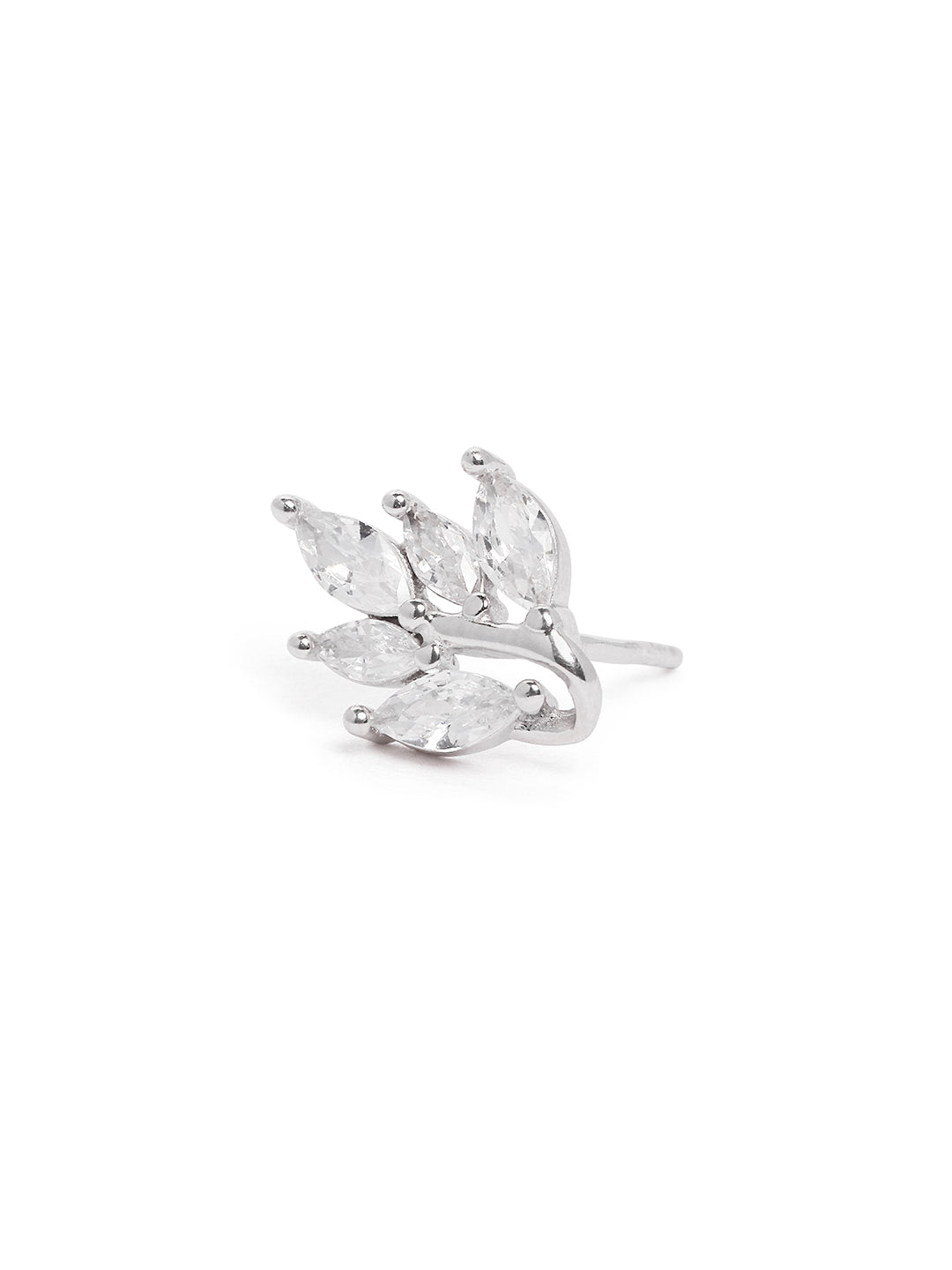 925 Silver Rodium Plated Zircon Stud Earring