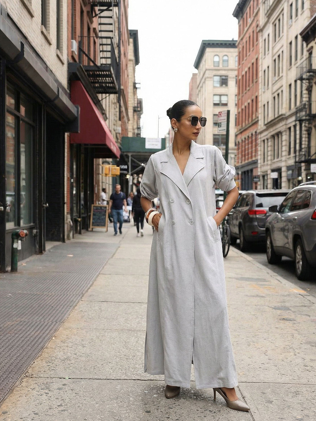 Rich Grey Relaxed Abaya