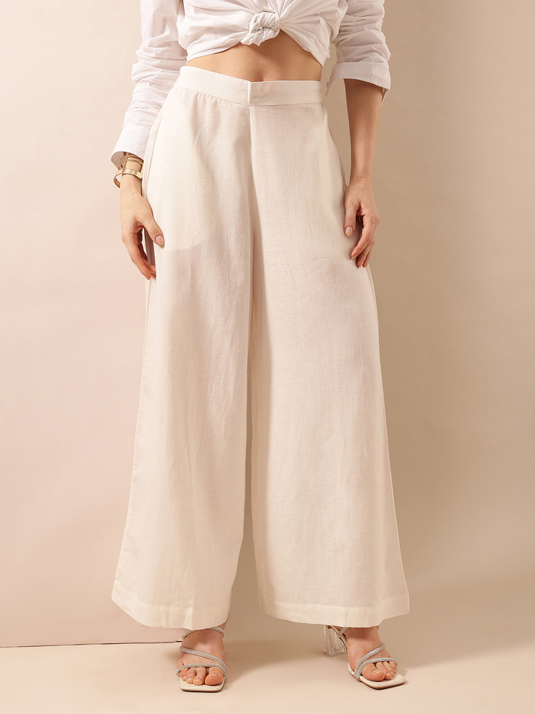 Comfy Natural  Flared Trouser