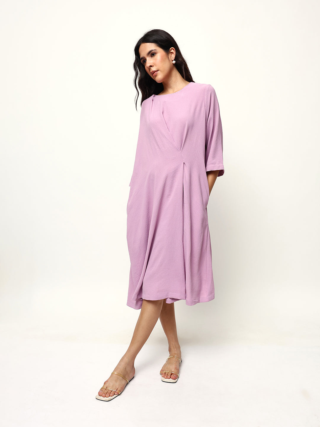 Comfy Lilac  Straight Dresses