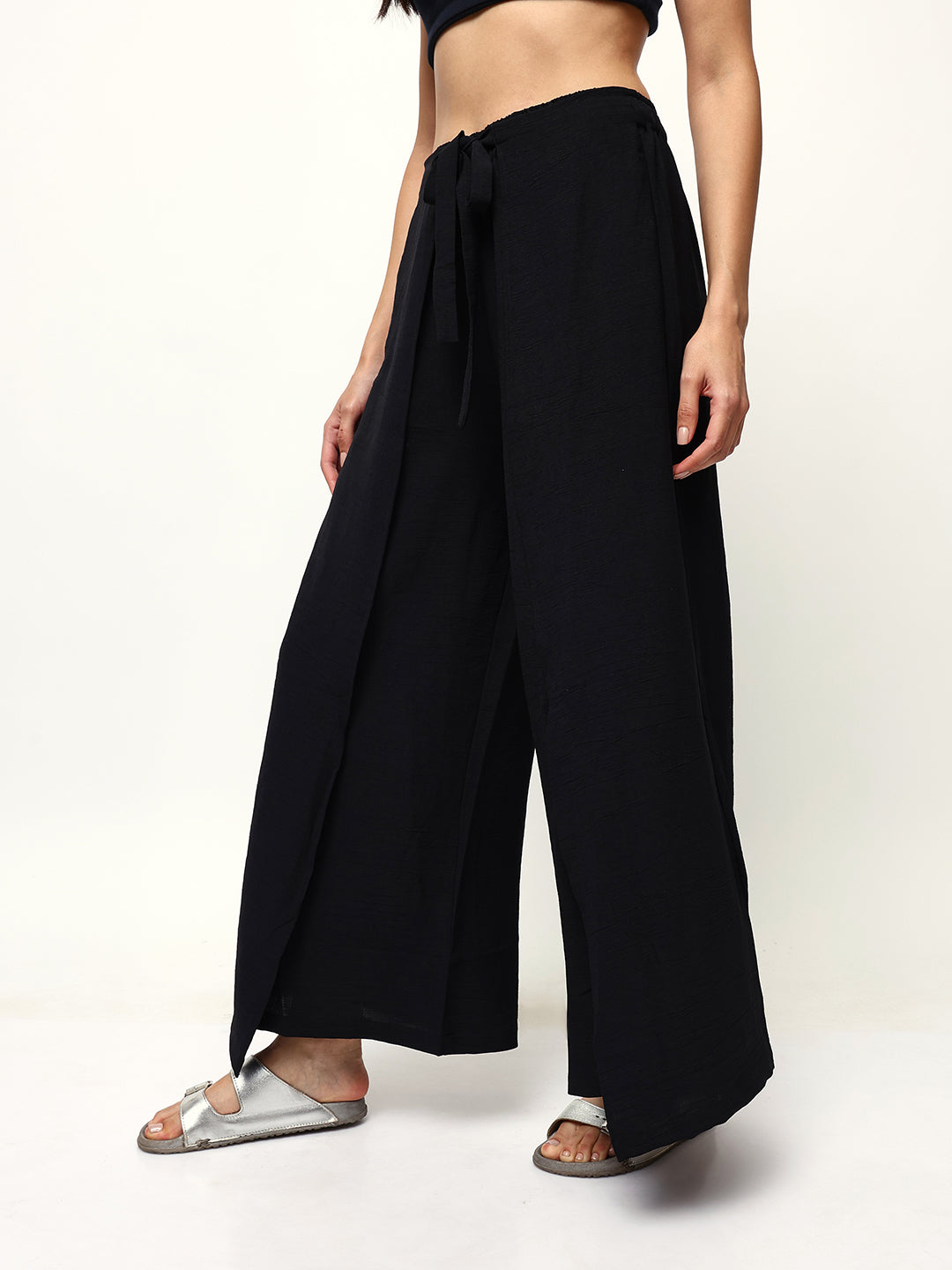 Comfy Black  Flared Trouser