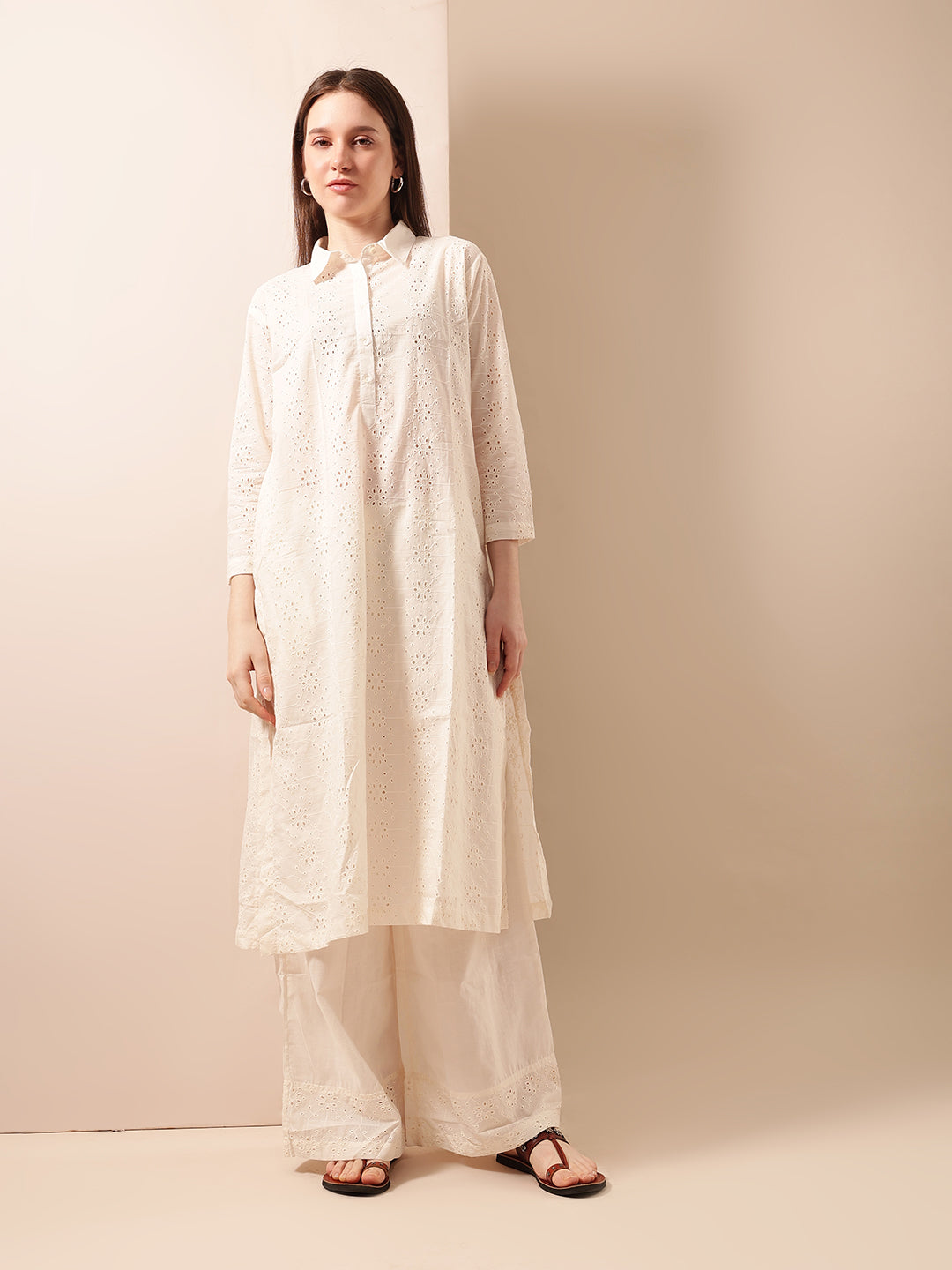 Graceful Natural A Line Kurta Sets
