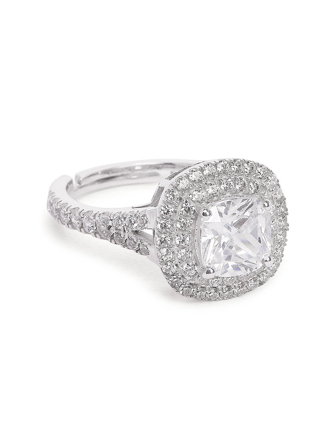 925 Silver Rodium Plated Zircon Iconic Ring