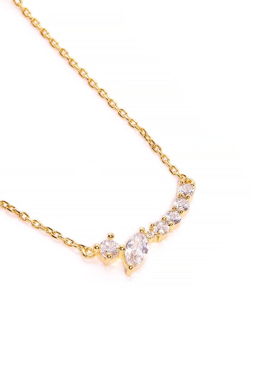 925 Silver Gold Plated Zircon Mangalsutra