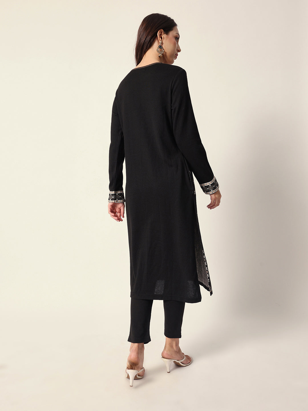 Woven Design Jacquard Kurta Straight Fit Kurta