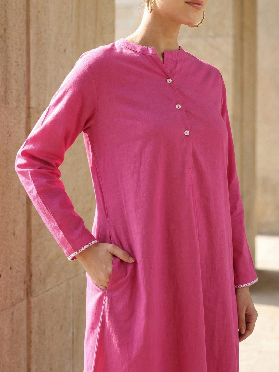 Comfy Pink Straight Kurta sets