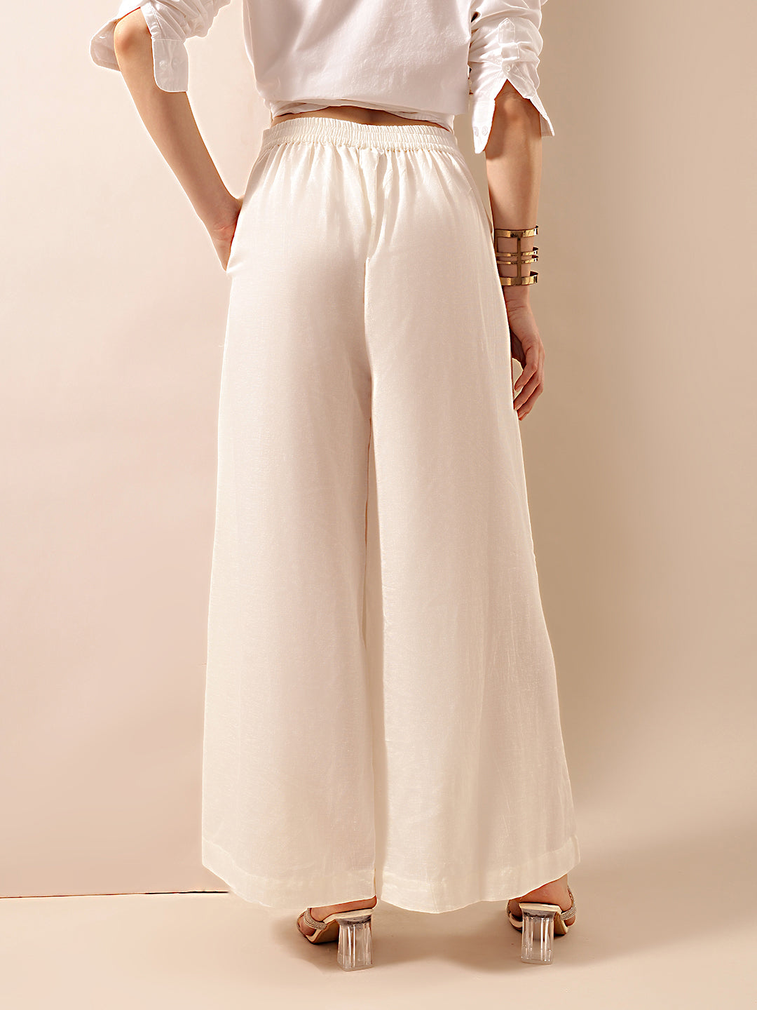 Comfy Natural  Flared Trouser