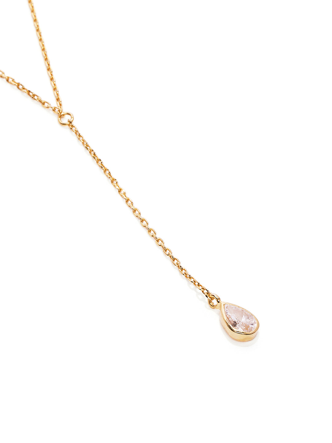 925 Silver Gold Plated Zircon Pendant With Chain