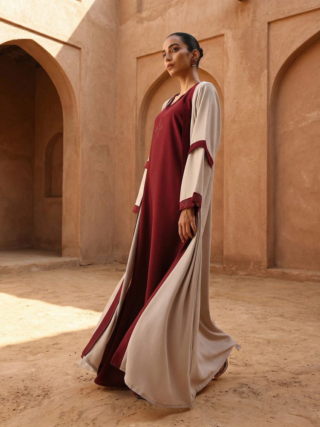 Rich Beige Relaxed Abaya