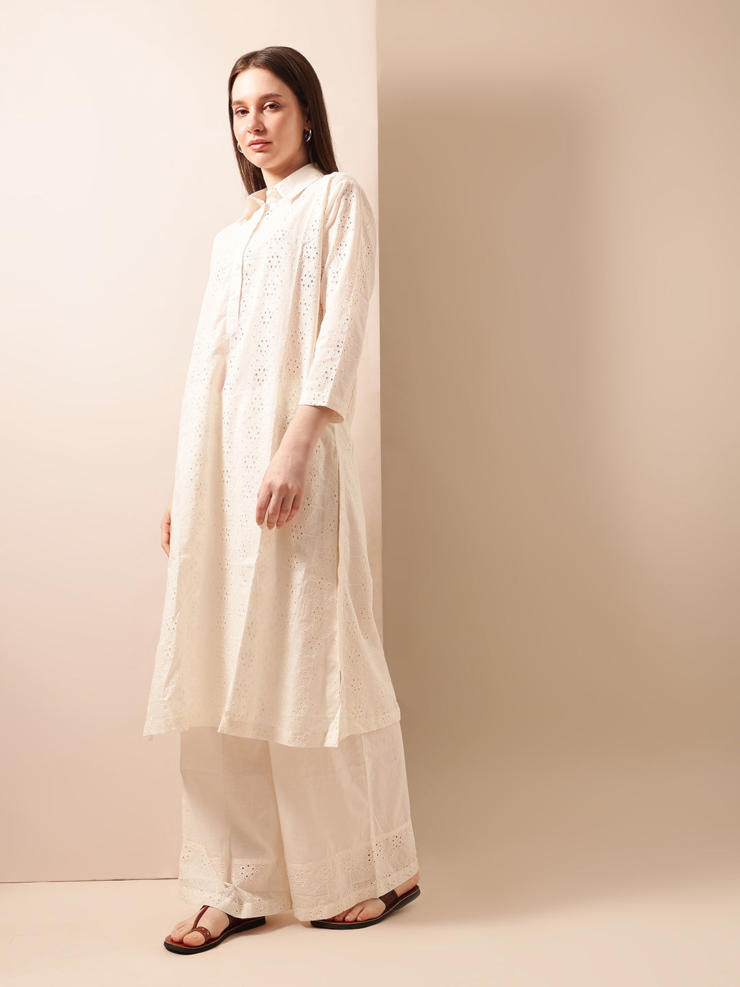 Graceful Natural A Line Kurta Sets