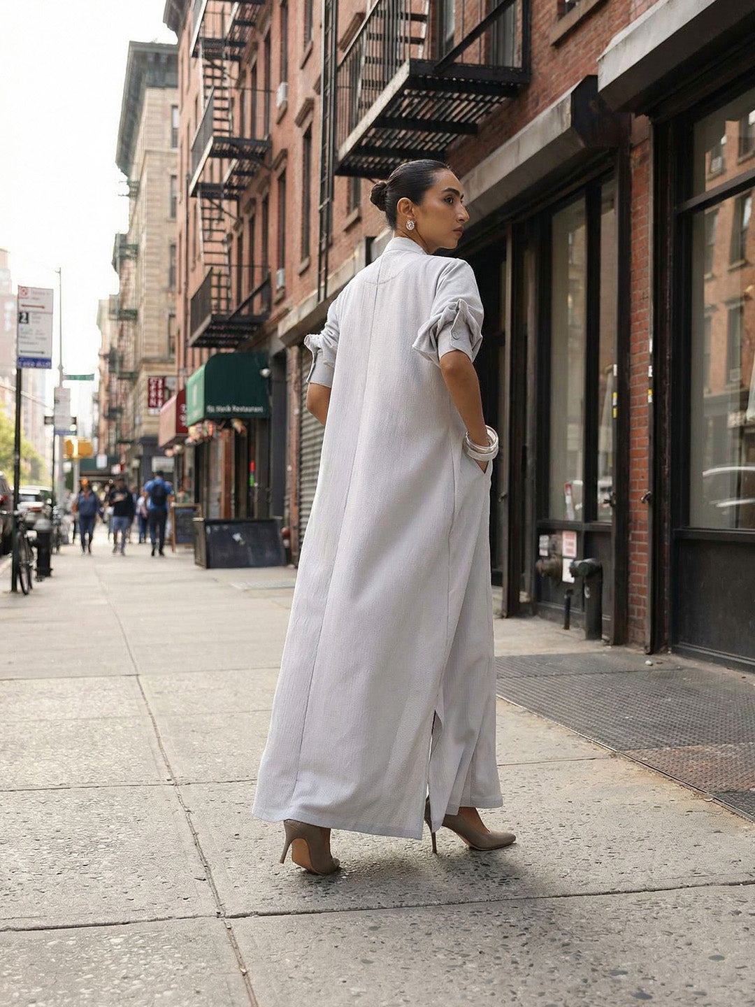 Rich Grey Relaxed Abaya