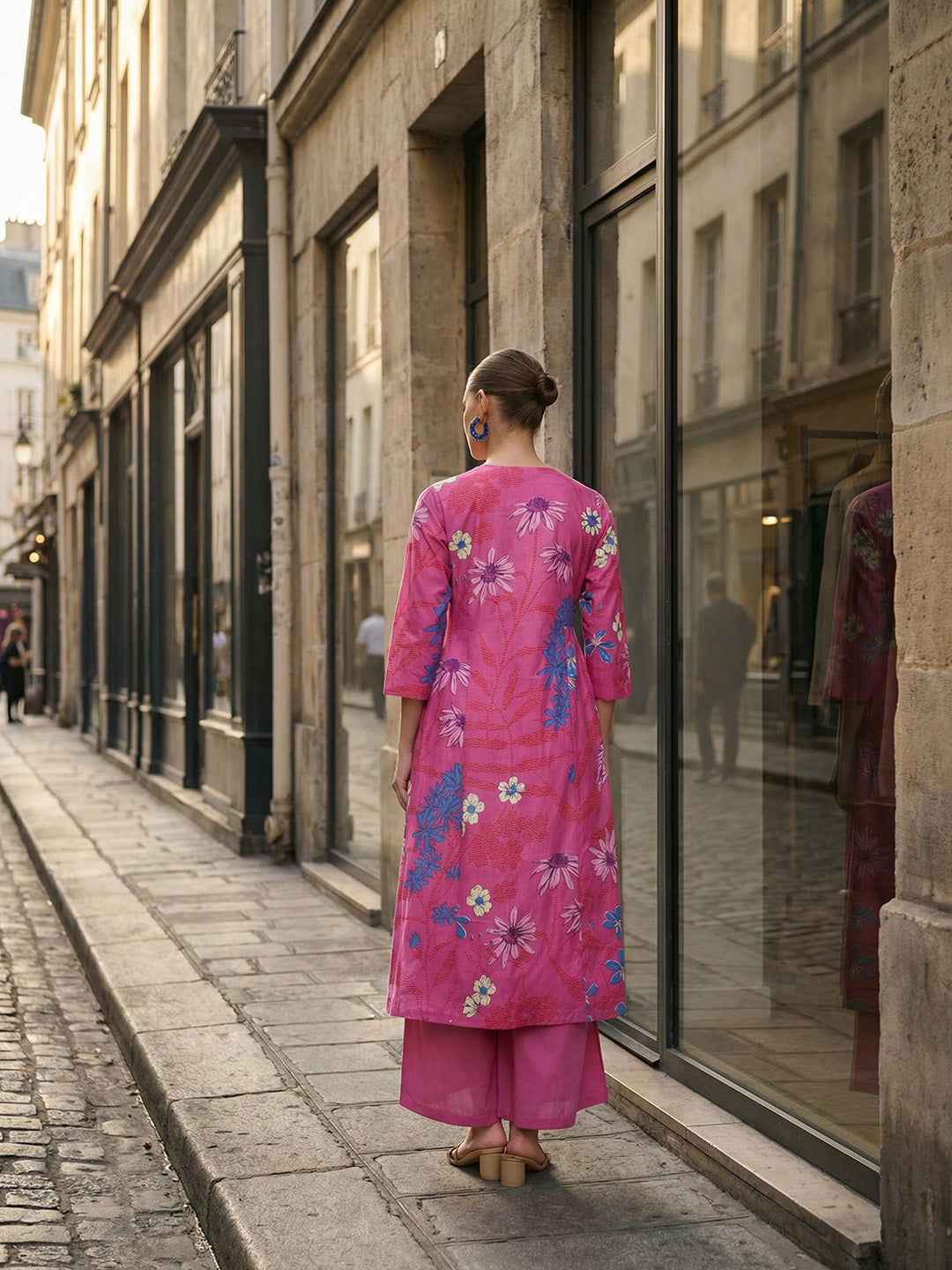 Comfy Pink A Line Kurta sets