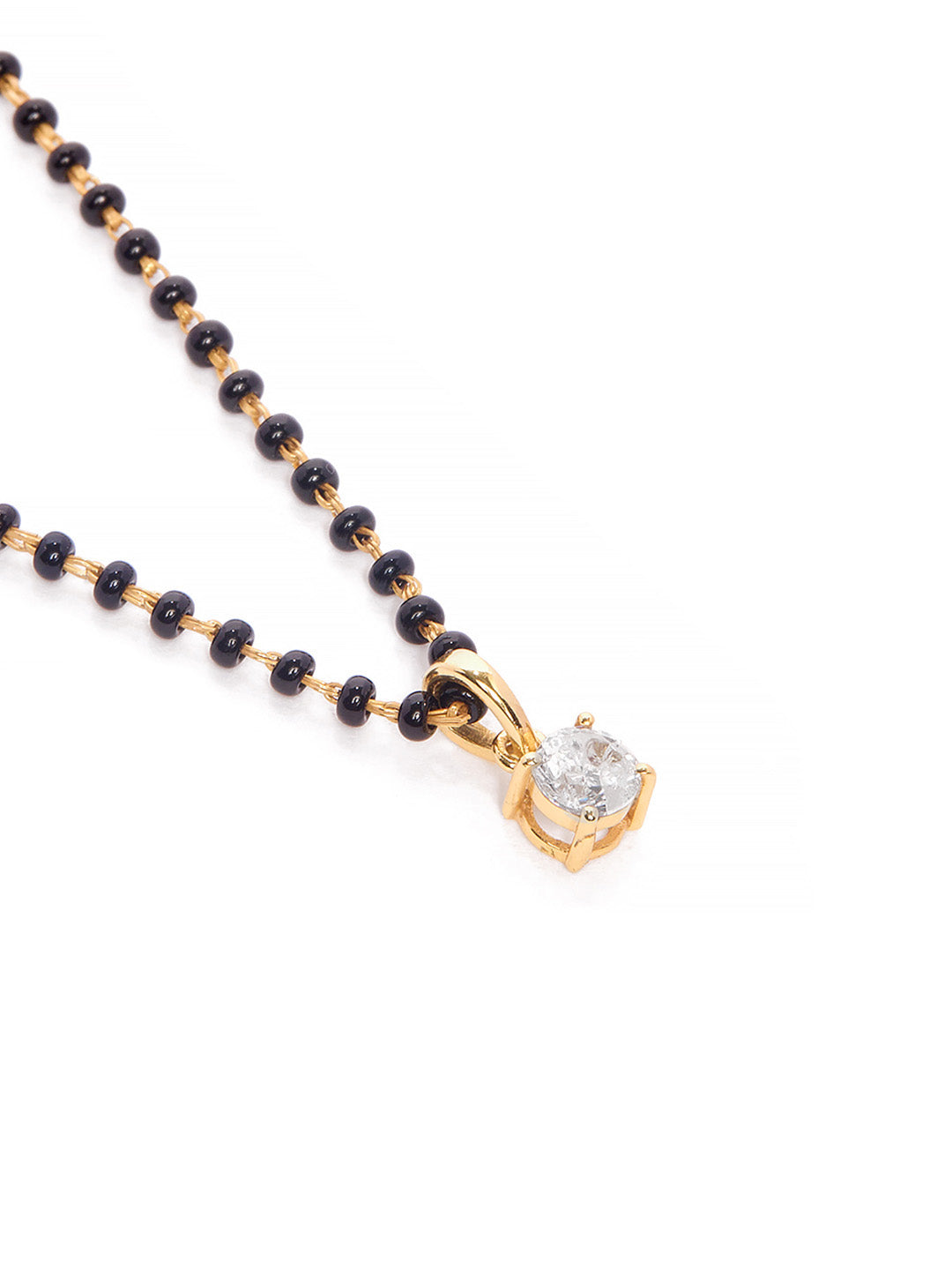 925 Silver Gold Plated Zircon Mangalsutra