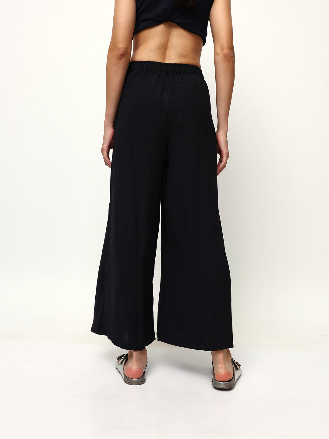 Comfy Black  Flared Trouser