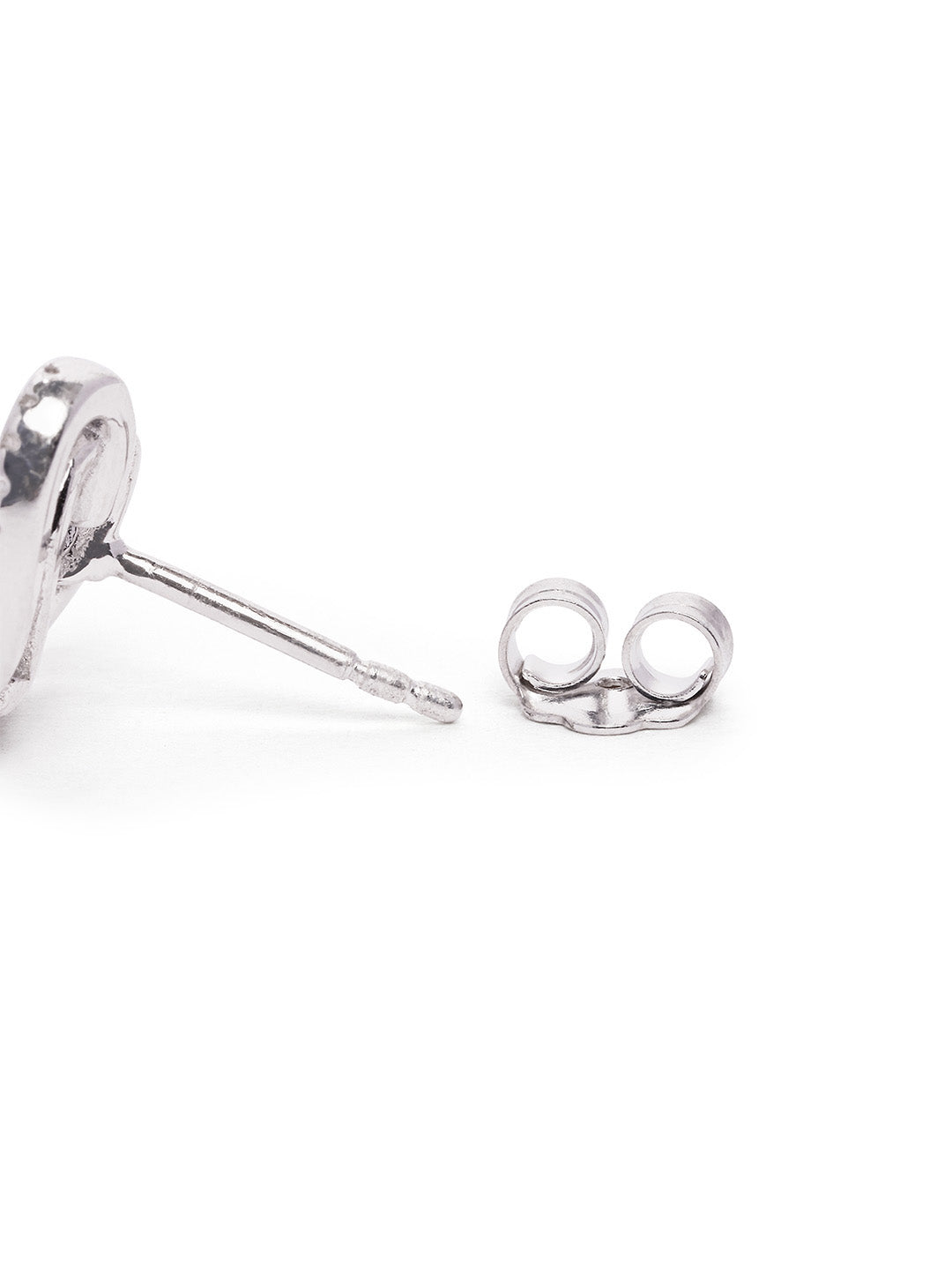 925 Silver Rodium Plated Heart shaped Zircon stud earring