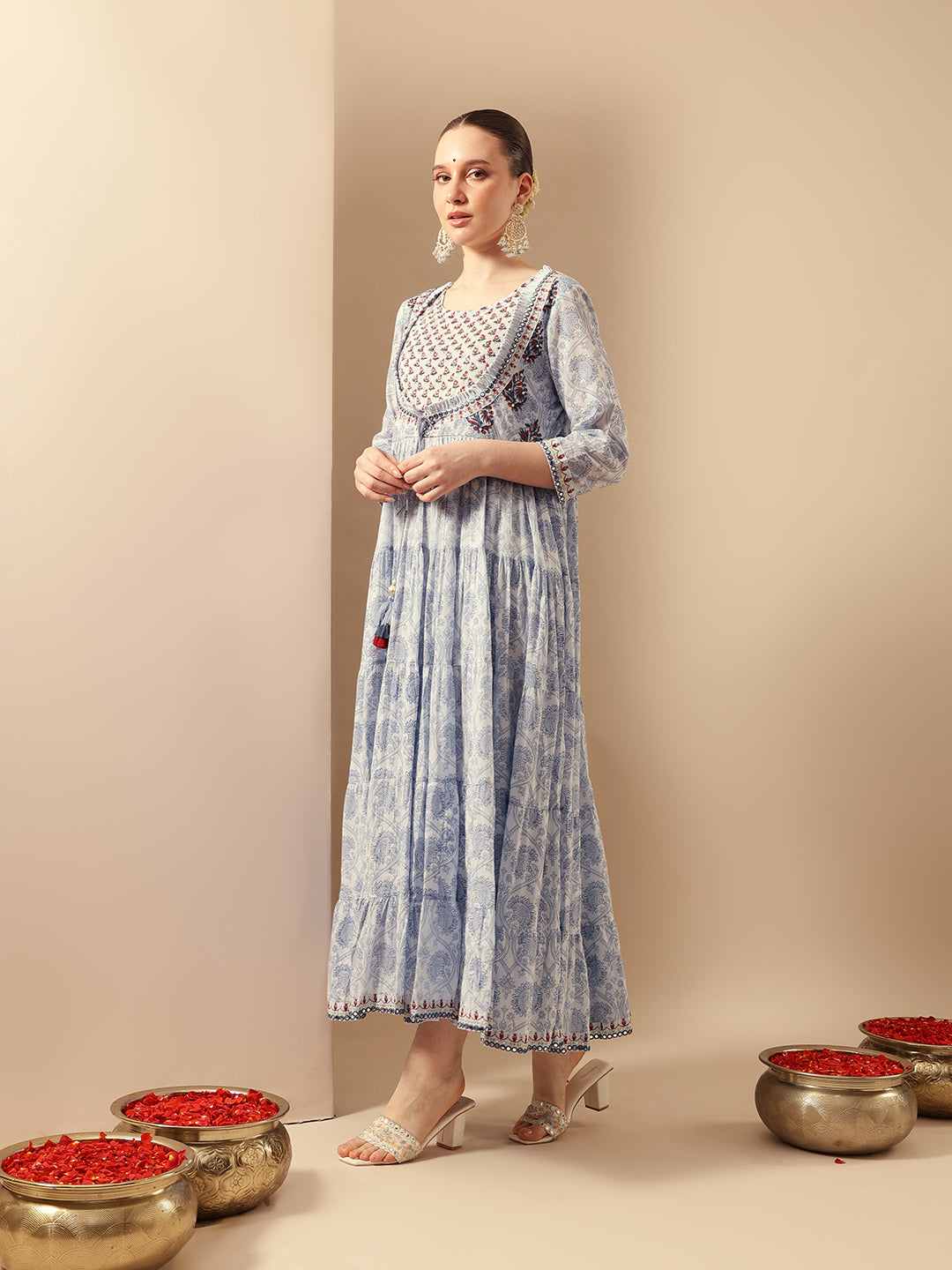 Comfy Blue Flared Dresses
