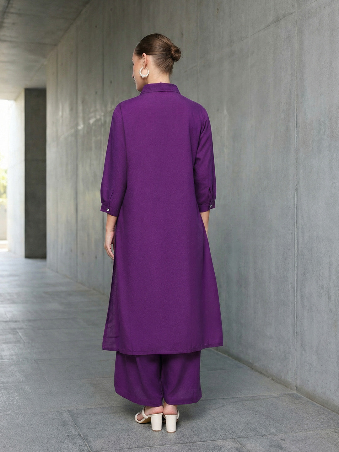 Comfy Purple A Line Kurta sets
