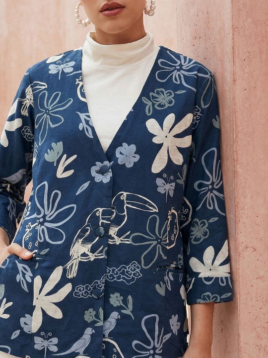 Comfy Indigo Pratidin Printed Kurtis