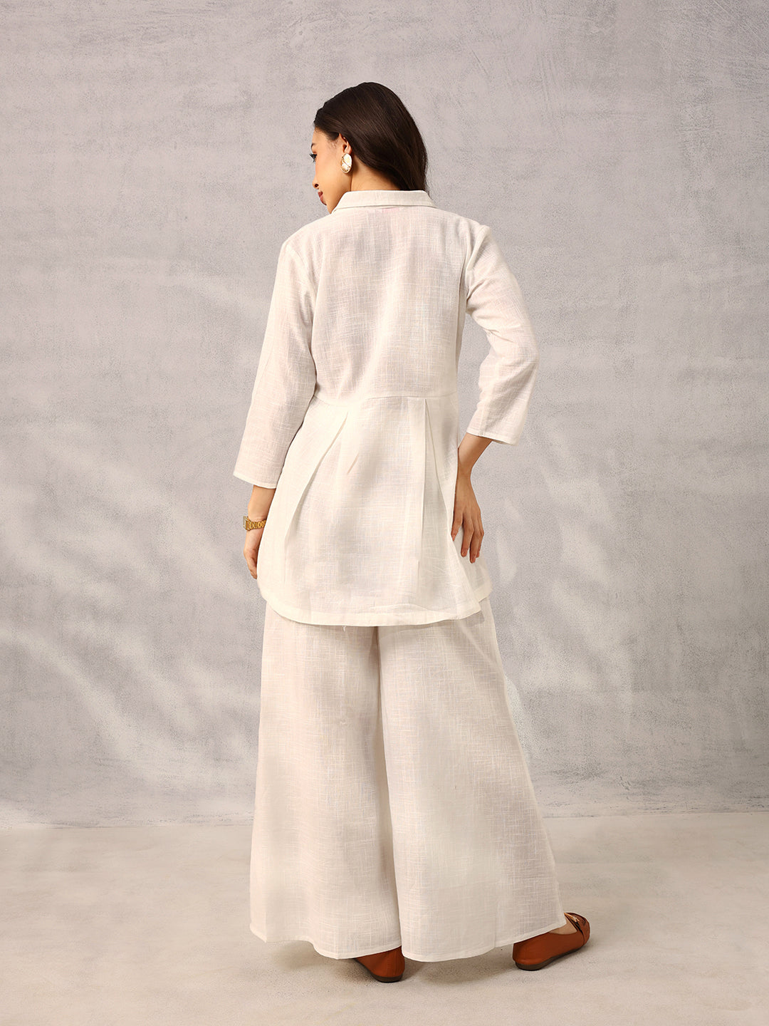 Off White Tailored Workwear Blazer with Trouser