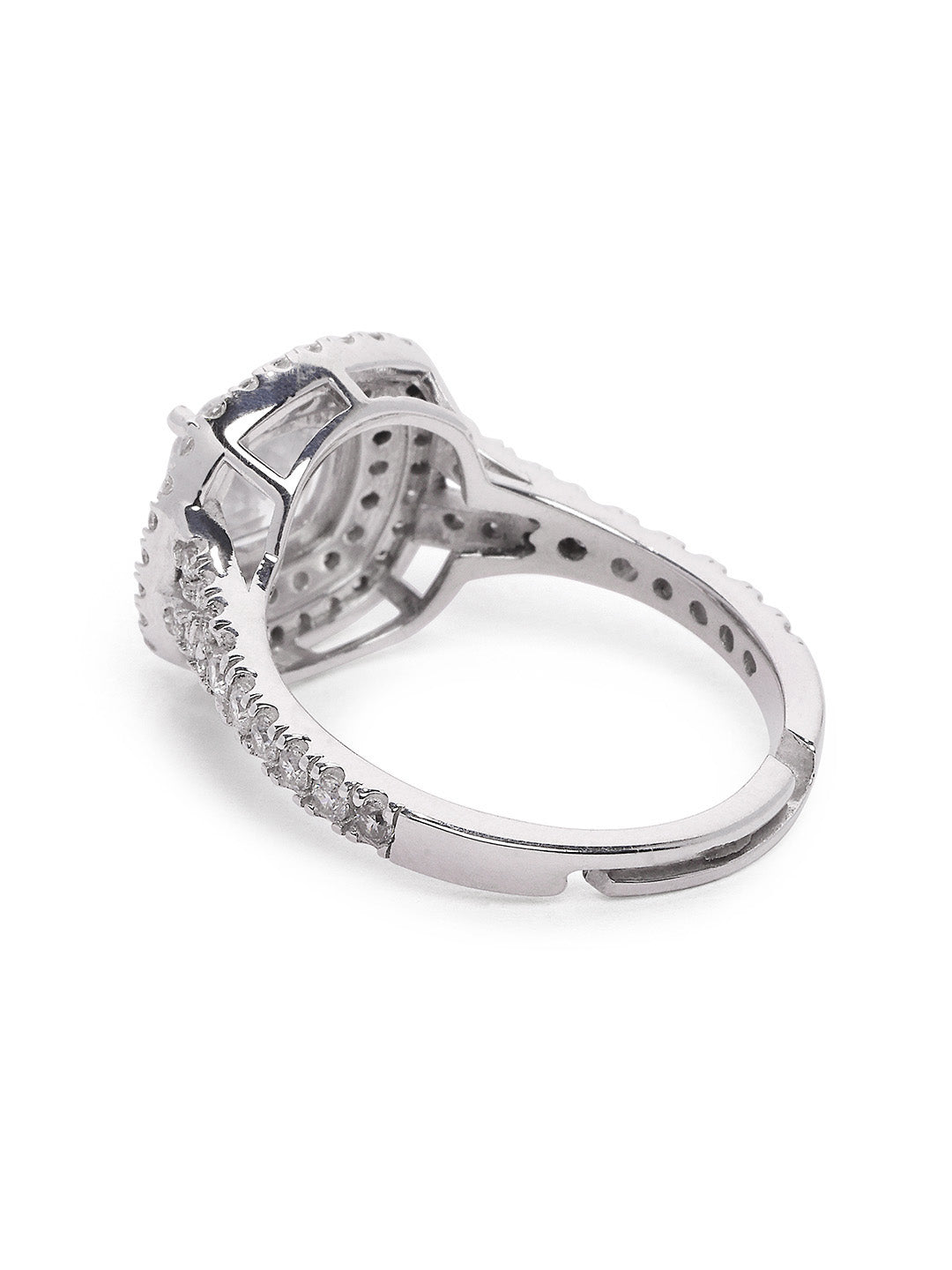 925 Silver Rodium Plated Zircon Iconic Ring