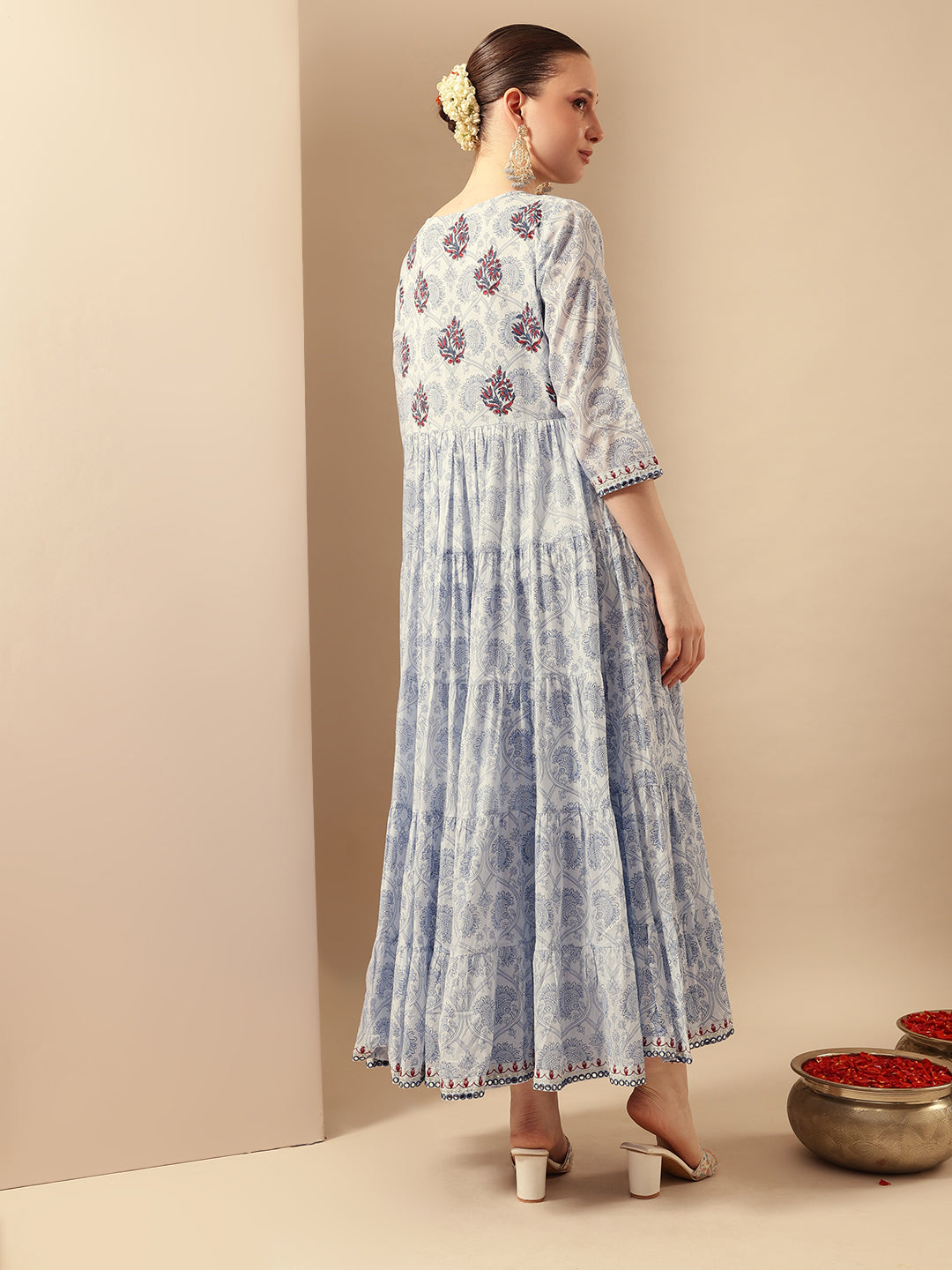 Comfy Blue Flared Dresses