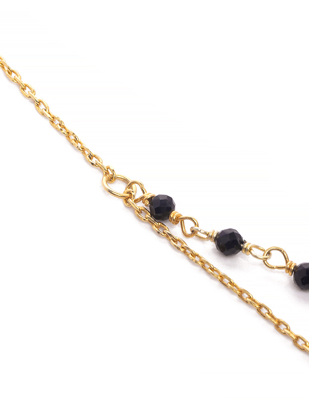 925 Silver Gold Plated Zircon Layered Mangalsutra