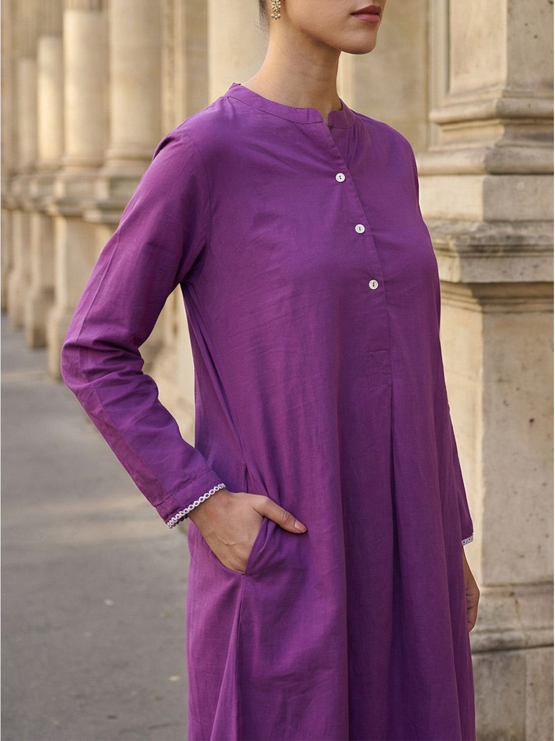 Comfy Purple Straight Kurta sets