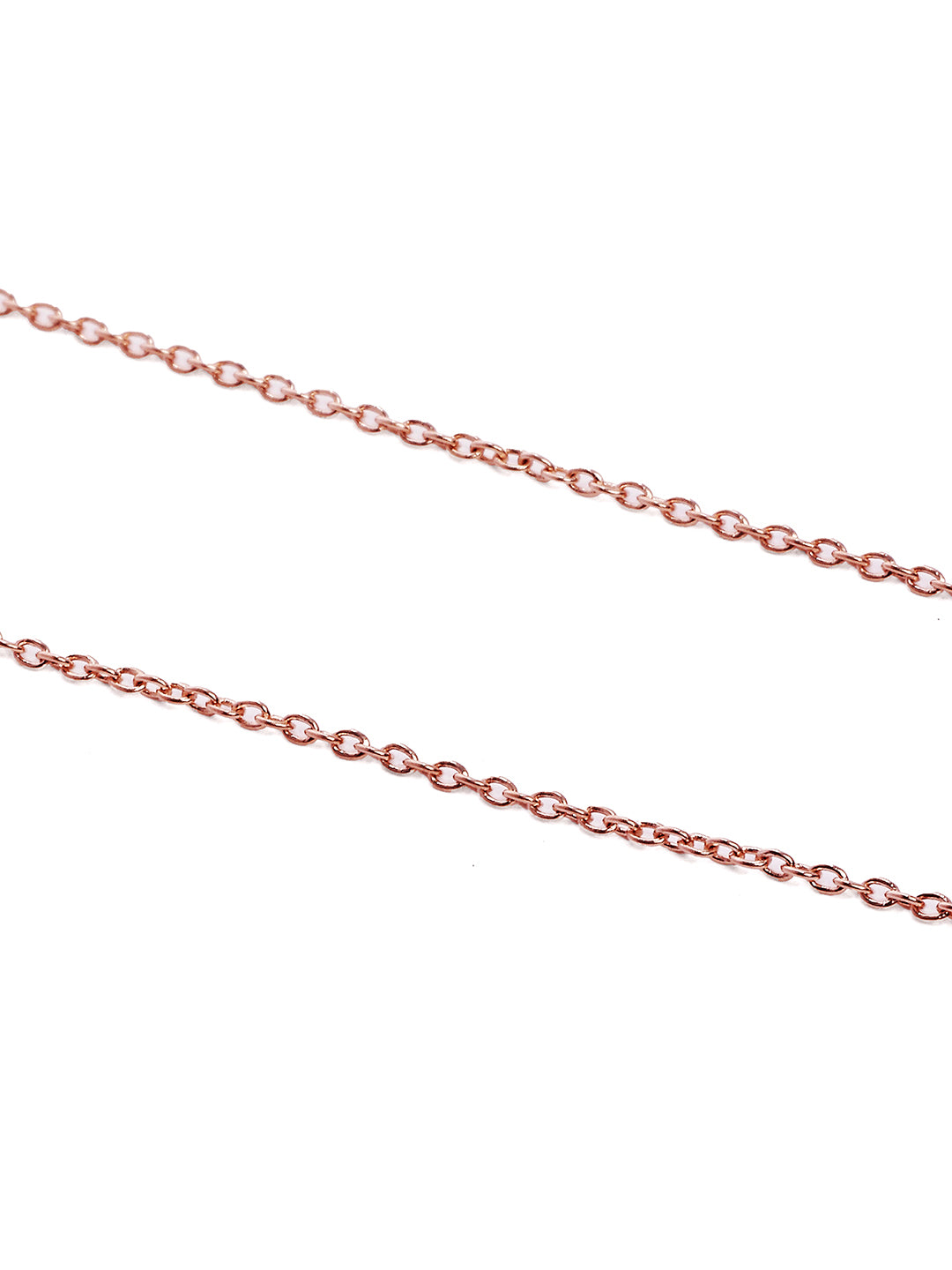 925 Silver Rose Gold Plated Zircon floral Pendant Chain