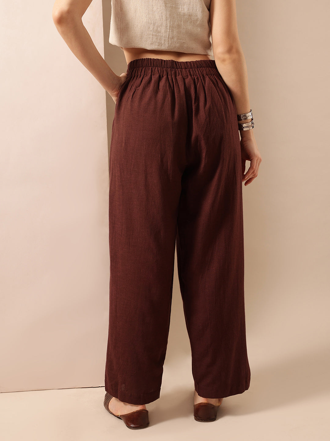 Comfy Brown  Flared Trouser