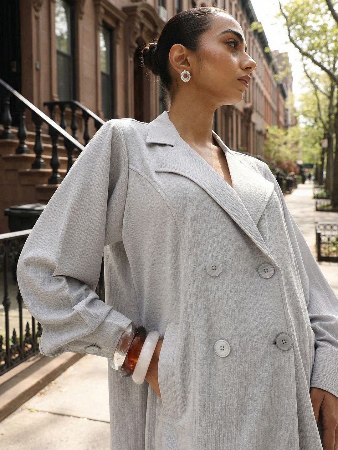 Rich Grey Relaxed Abaya