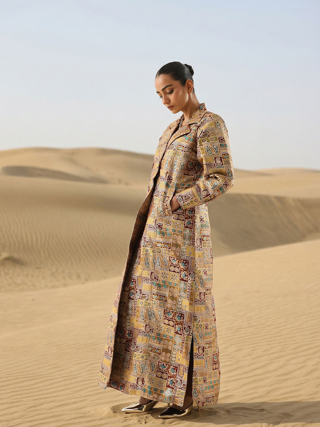 Rich Wine Relaxed Abaya With Hijab