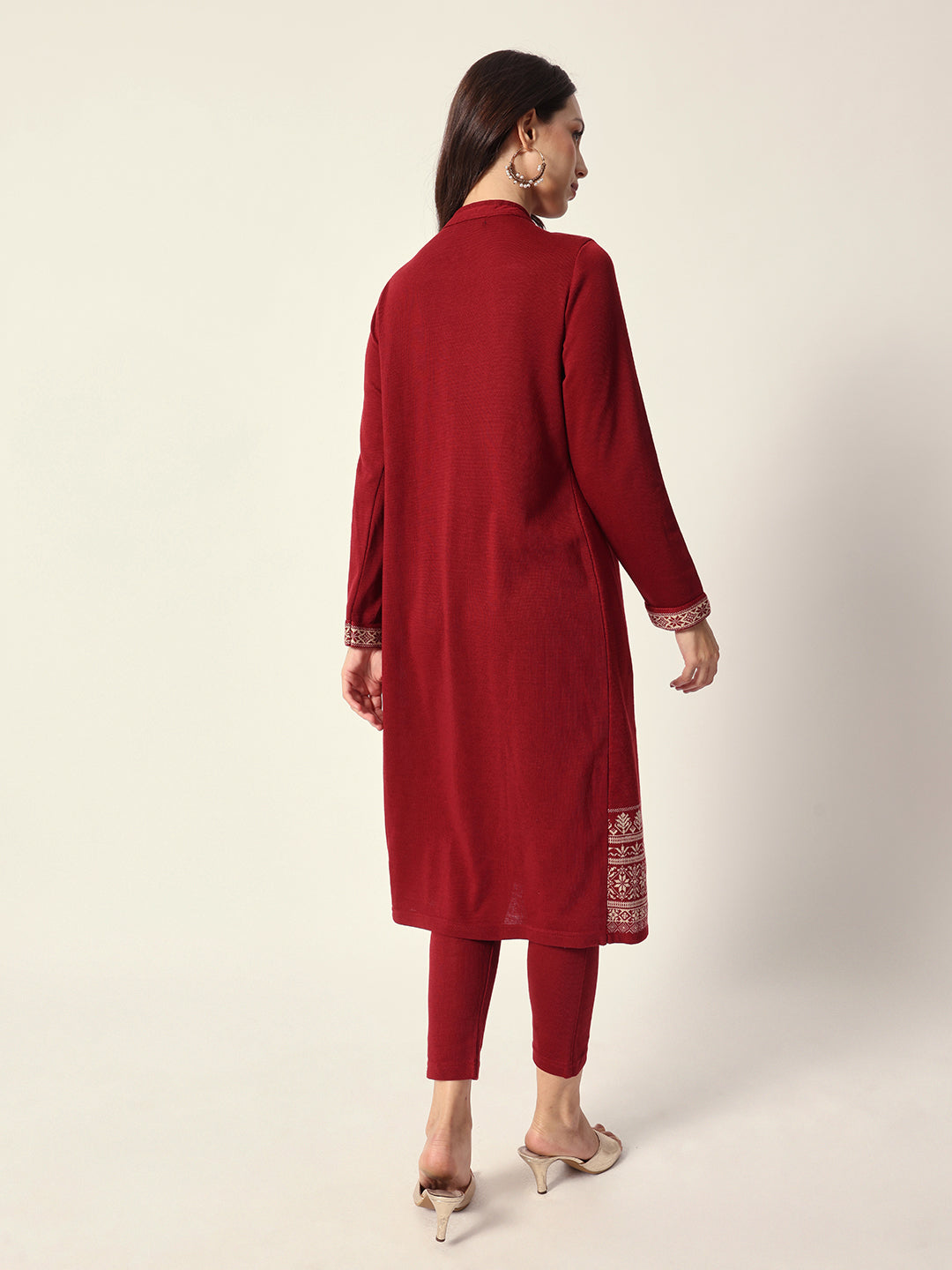 Woven Design Jacquard Kurta Straight Fit Kurta