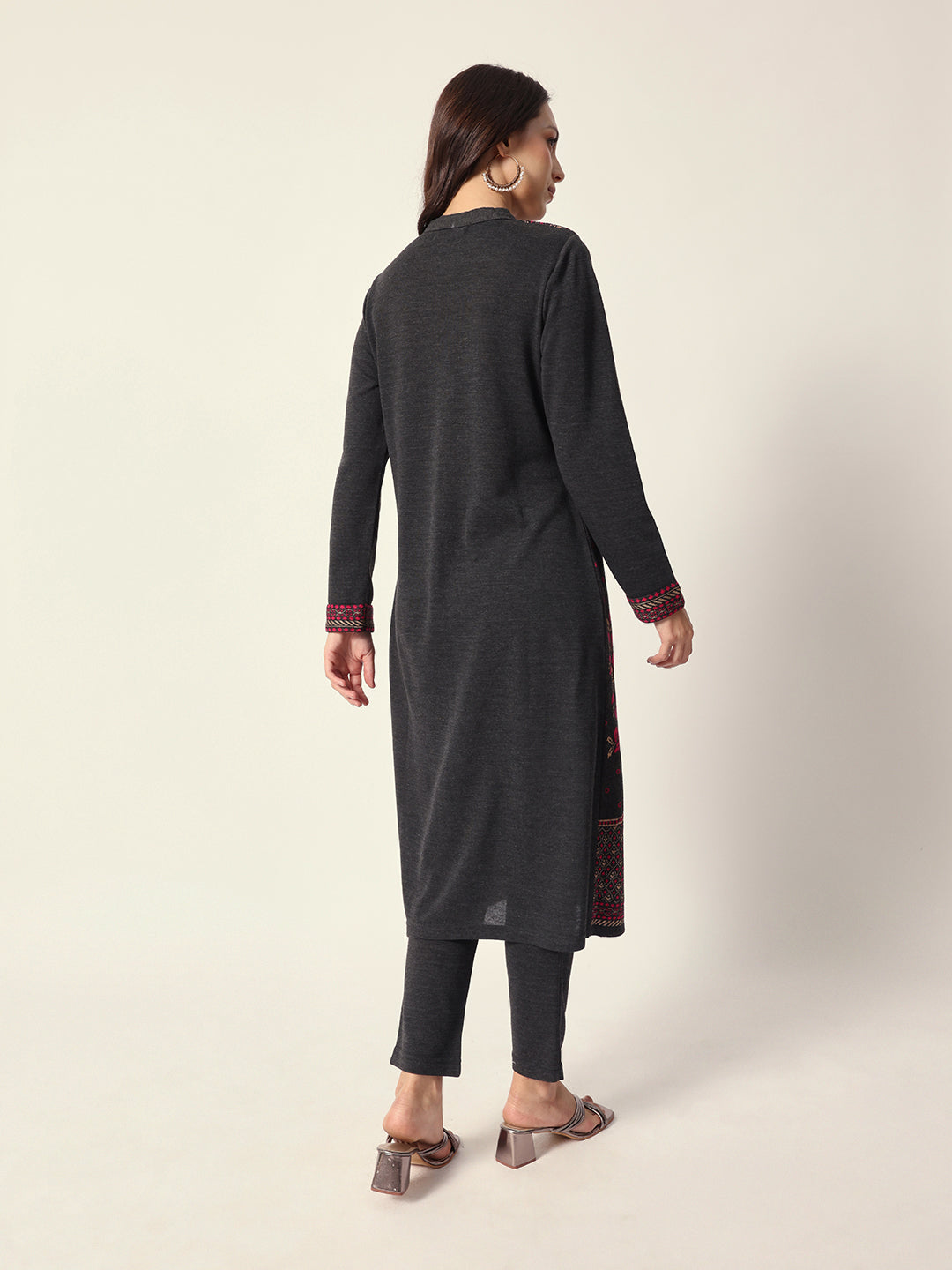 Woven Design Jacquard Kurta Straight Fit Kurta