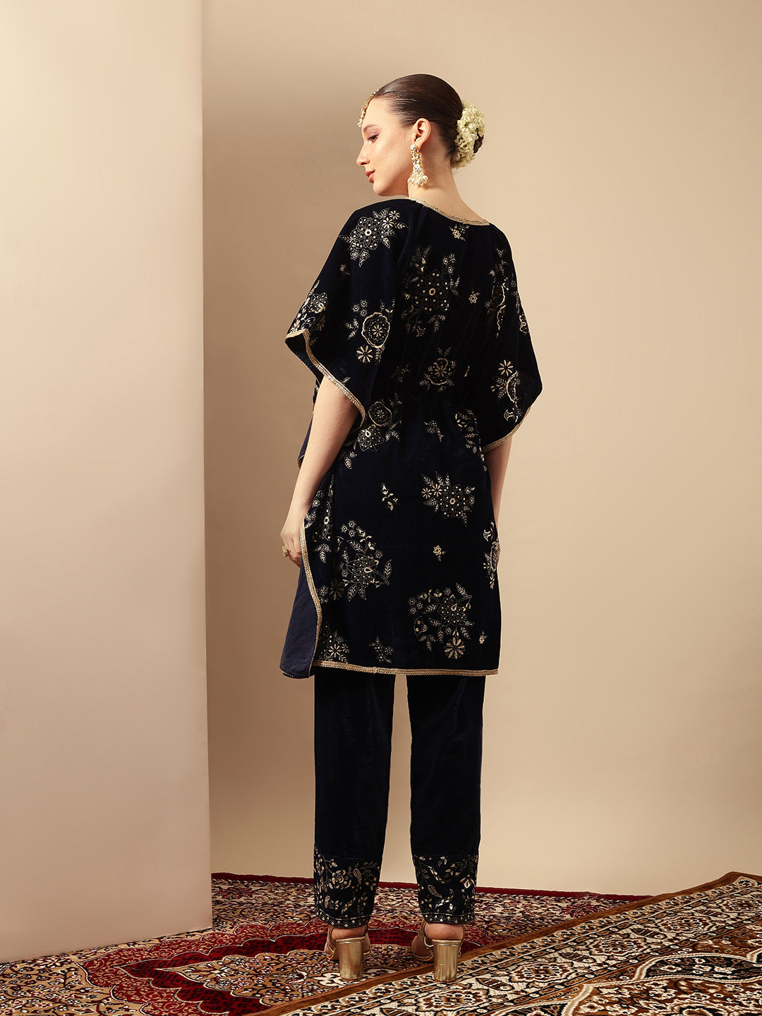 Rich Navy  Kaftan Set Co-ords