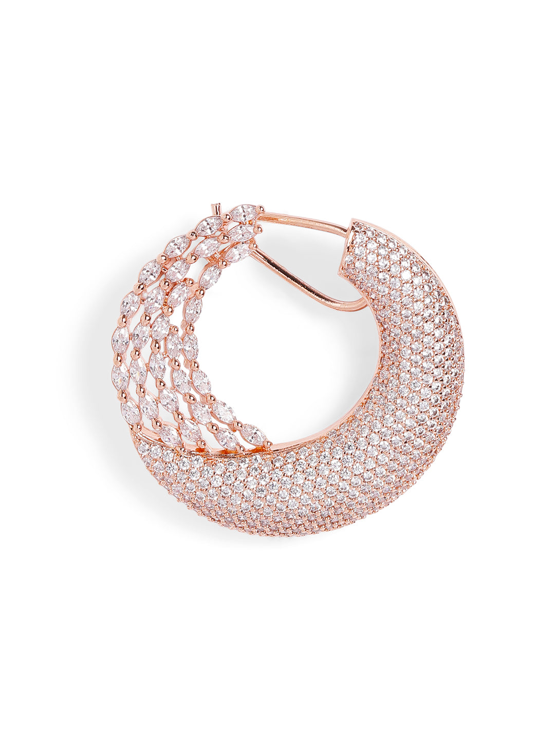 Rose Gold Colour Gold Plated AD Studs Earring