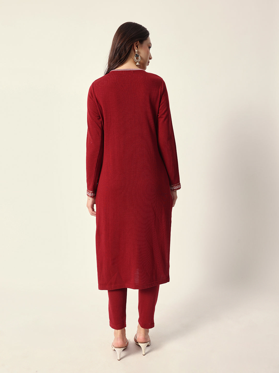 Woven Design Jacquard Kurta Straight Fit Kurta