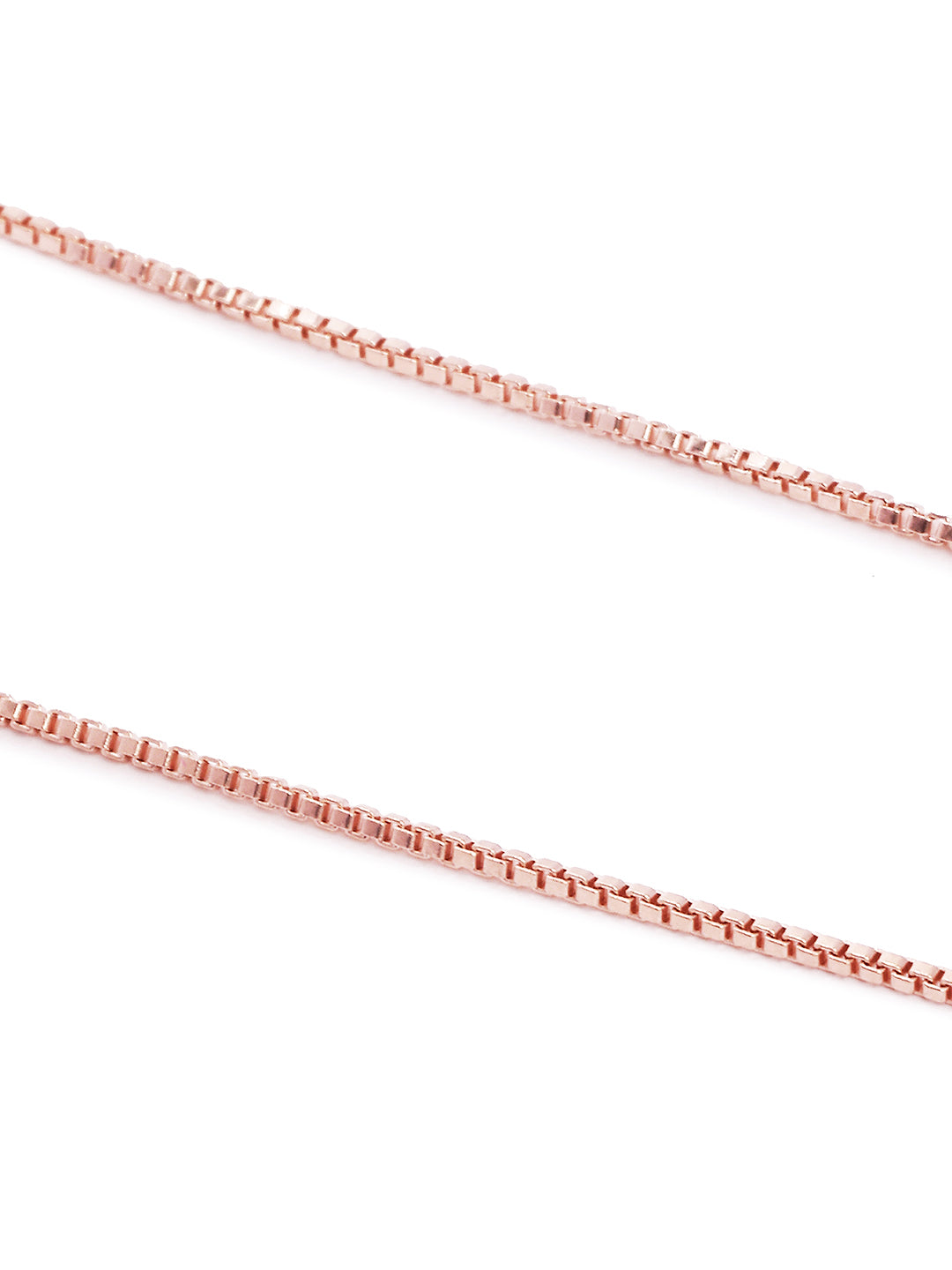 925 Silver Rose Gold Plated Pearl Pendant Chain