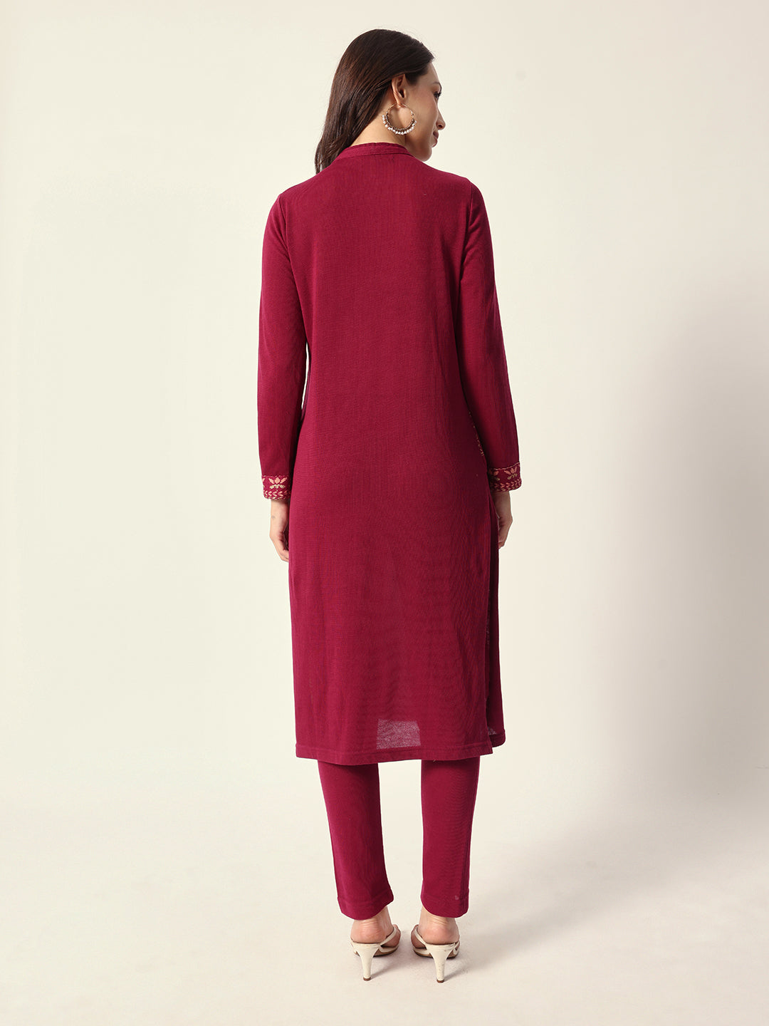 Woven Design Jacquard Kurta Straight Fit Kurta