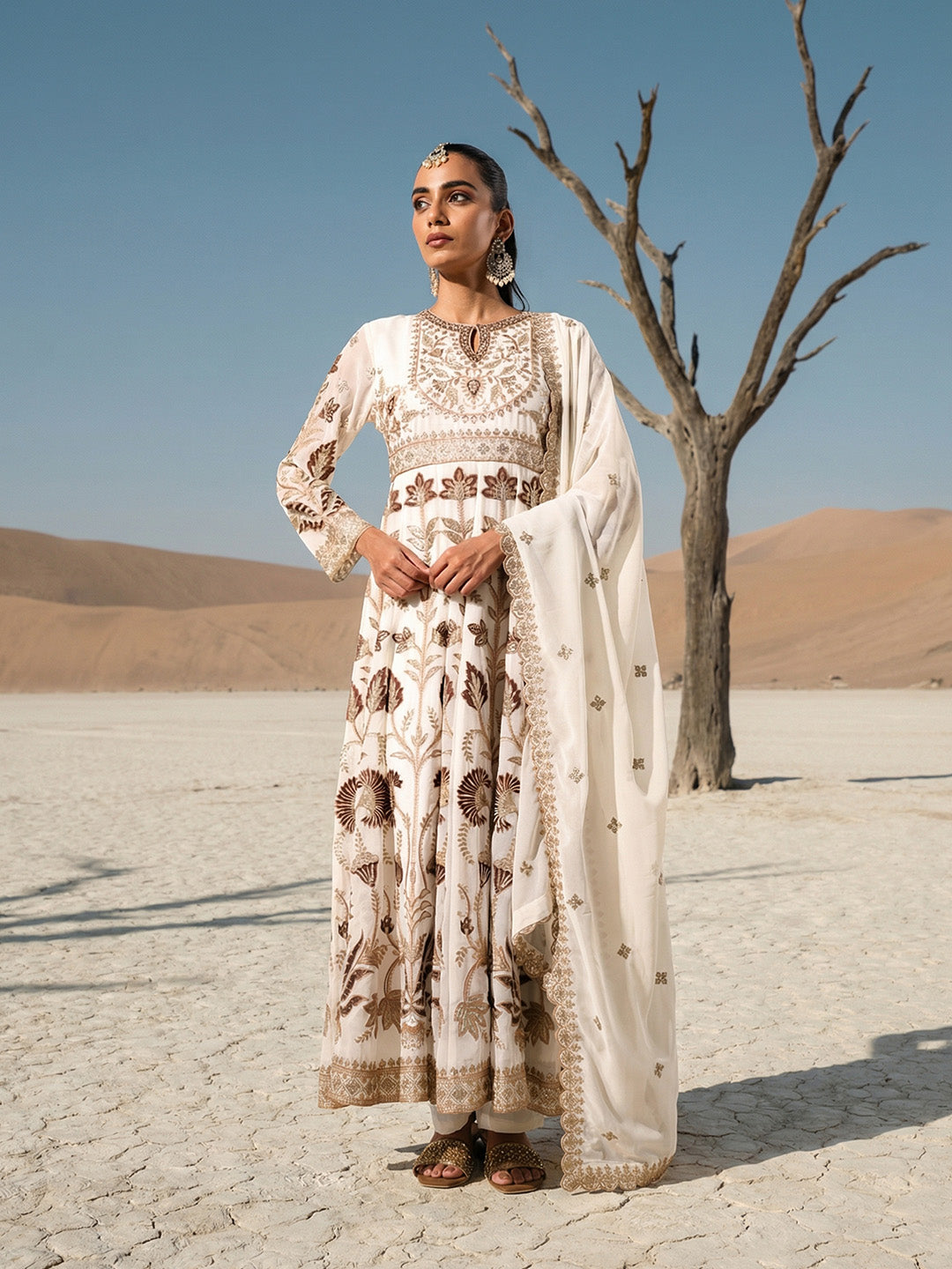 Rich Off white  Anarkali  Kurta sets