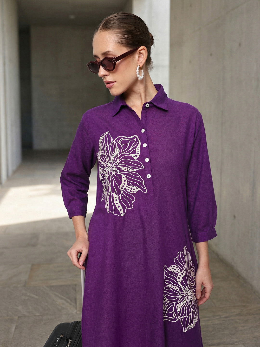 Comfy Purple A Line Kurta sets