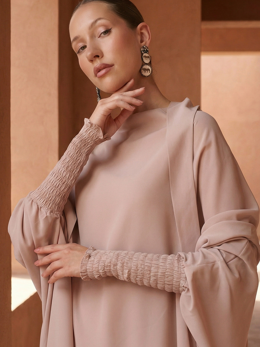 Rich Cream Relaxed Abaya
