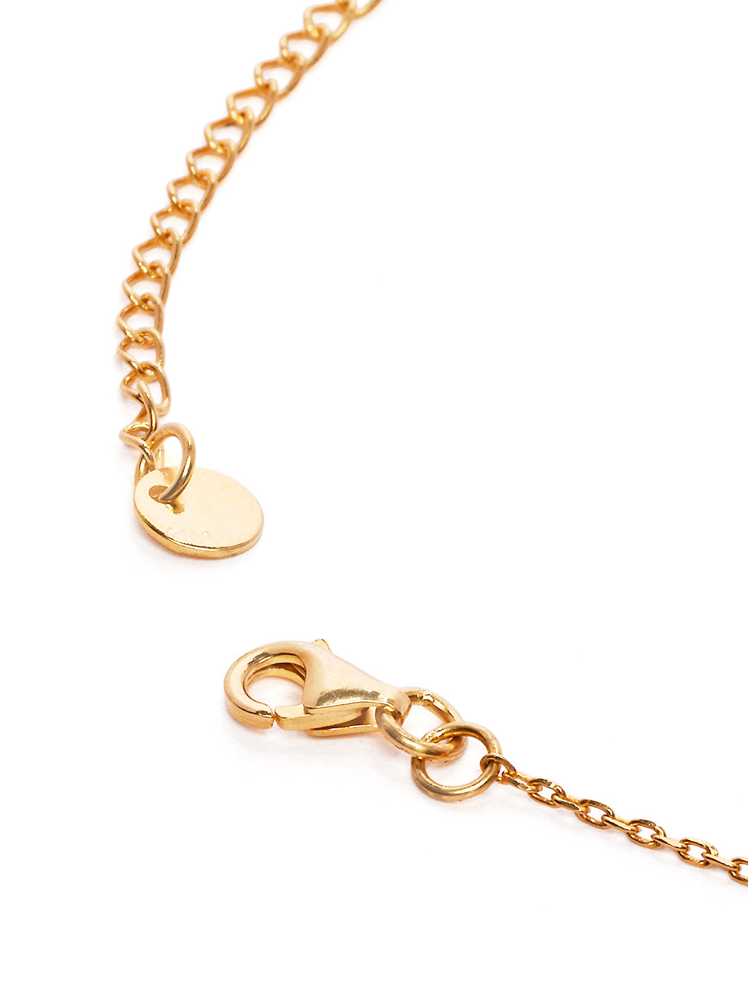 925 Silver Gold Plated Zircon Pendant With Chain