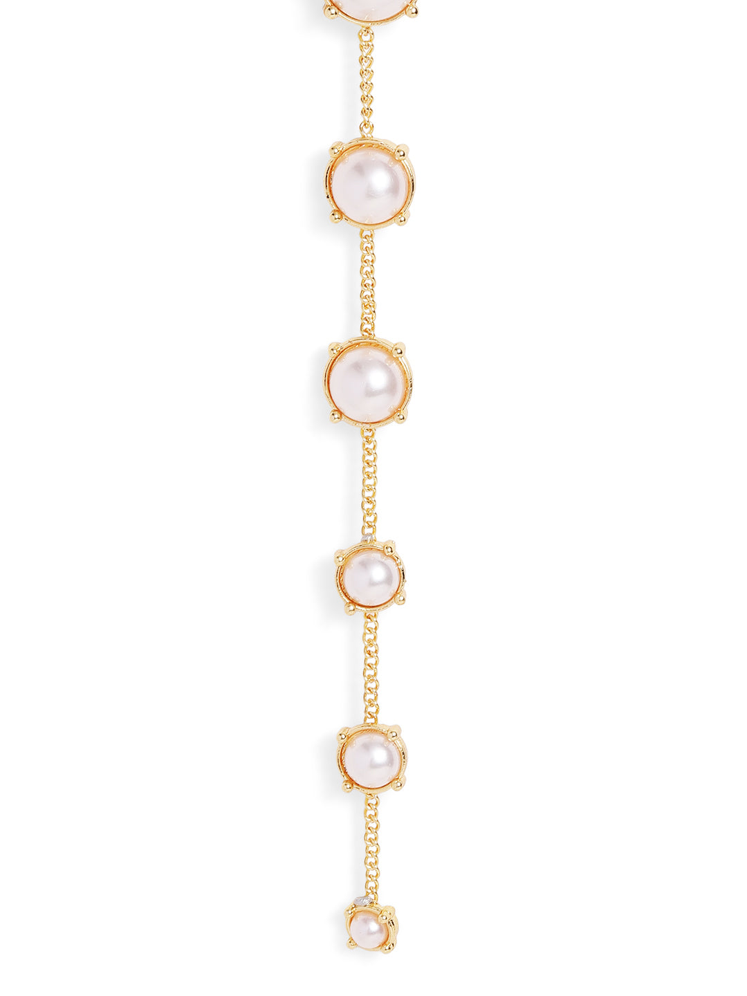 WhiteColour Gold Plated Pearl Mangtika