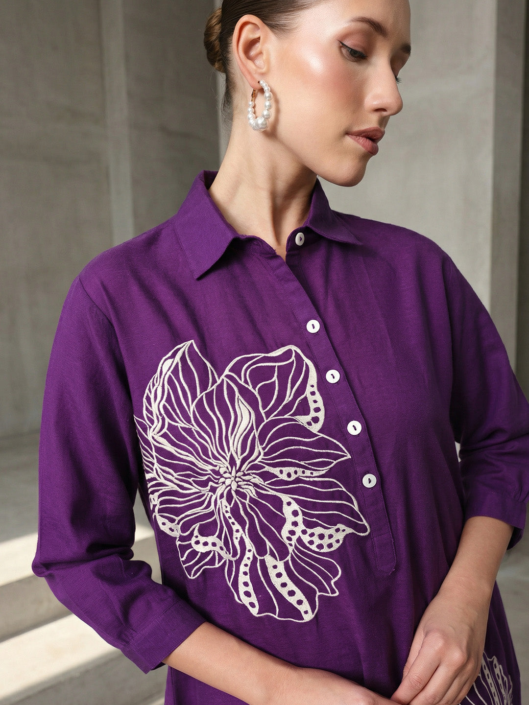 Comfy Purple A Line Kurta sets